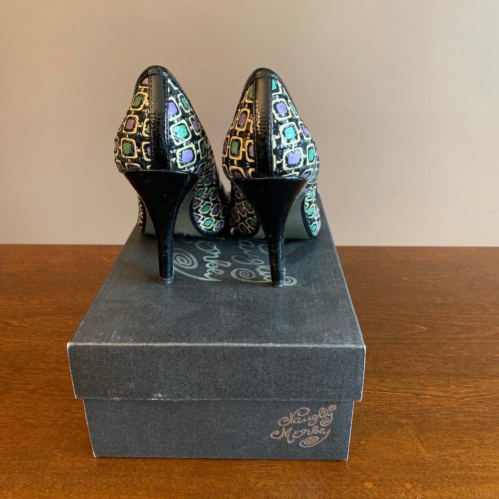 Naughty Monkey Patterned Heels - image 3